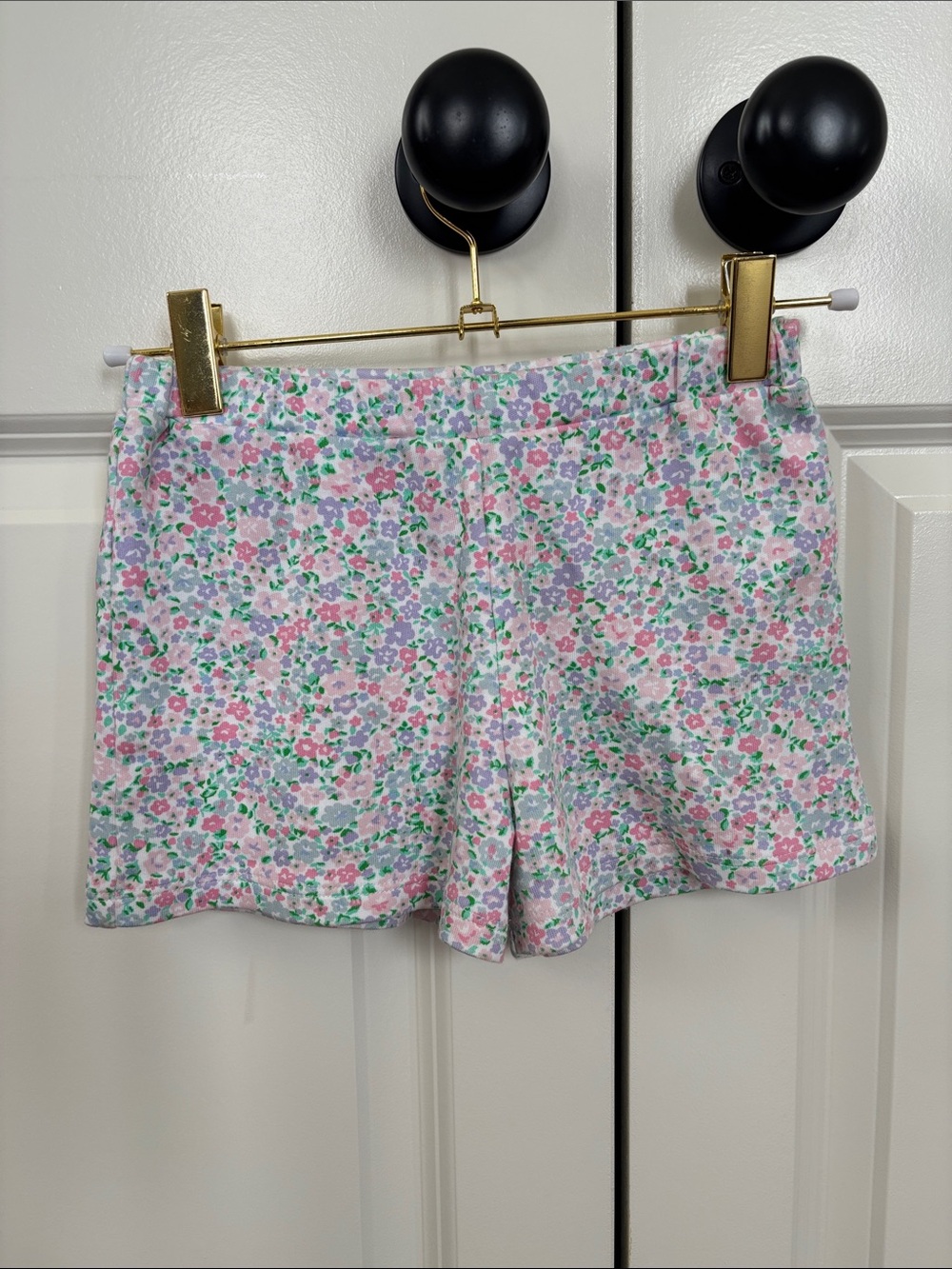 The Beaufort Bonnet Company Floral Stretch Kids Shorts - Pink, Green, Lavender